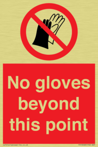 No gloves beyond this point